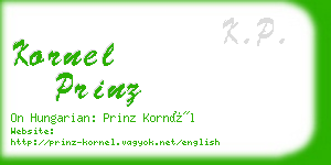 kornel prinz business card